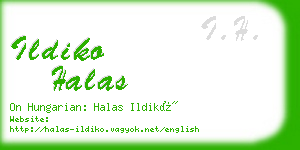 ildiko halas business card